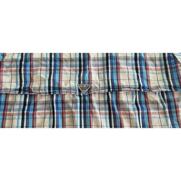 Columbia Men PFG Super Bonehead Multicolor Plaid Short Sleeve Camp Shirt Size XL - Picture 6 of 11